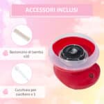 Macchina per Zucchero Filato in PP, Acciaio Inox e Alluminio 450W 27 x 26 x 18cm Rosso - immagine 5