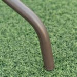 6 pz Set Mobili da Giardino in Tubi d'Acciaio, Tavolo da Giardino con Sedie e Ombrellone, Crema - immagine 8