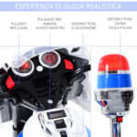 Moto Elettrica per Bambini da 3-5 Anni Motorino Elettrico Giocattolo 3 Ruote con Musica, Velocità 3KM/h, Luci 112×51×72,5cm - immagine 5