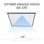 Schermo per Proiettore 1 Pollici Formato 4:3 Regolabile con Telecomando, Schermo di Proiezione Motorizzato Compatto, Installazione a Parete o Soffitto, 203x152 cm, Bianco - immagine 11