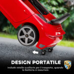 Macchina per Bambini 3-5 Anni con Licenza Ufficiale RUF GT, Telecomando, Cintura di Sicurezza e Musica, Rosso - immagine 6