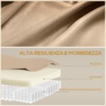 Poltrona Relax Reclinabile con 8 Punti Massaggianti, Riscaldanti e Poggiapiedi, 87x97X1 cm, Beige - immagine 7