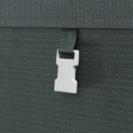 Capanno Attrezzi anti UV con Ingresso a Zip, in Acciaio Zincato e Tessuto PE,120x179x165 cm, Grigio Scuro - immagine 9
