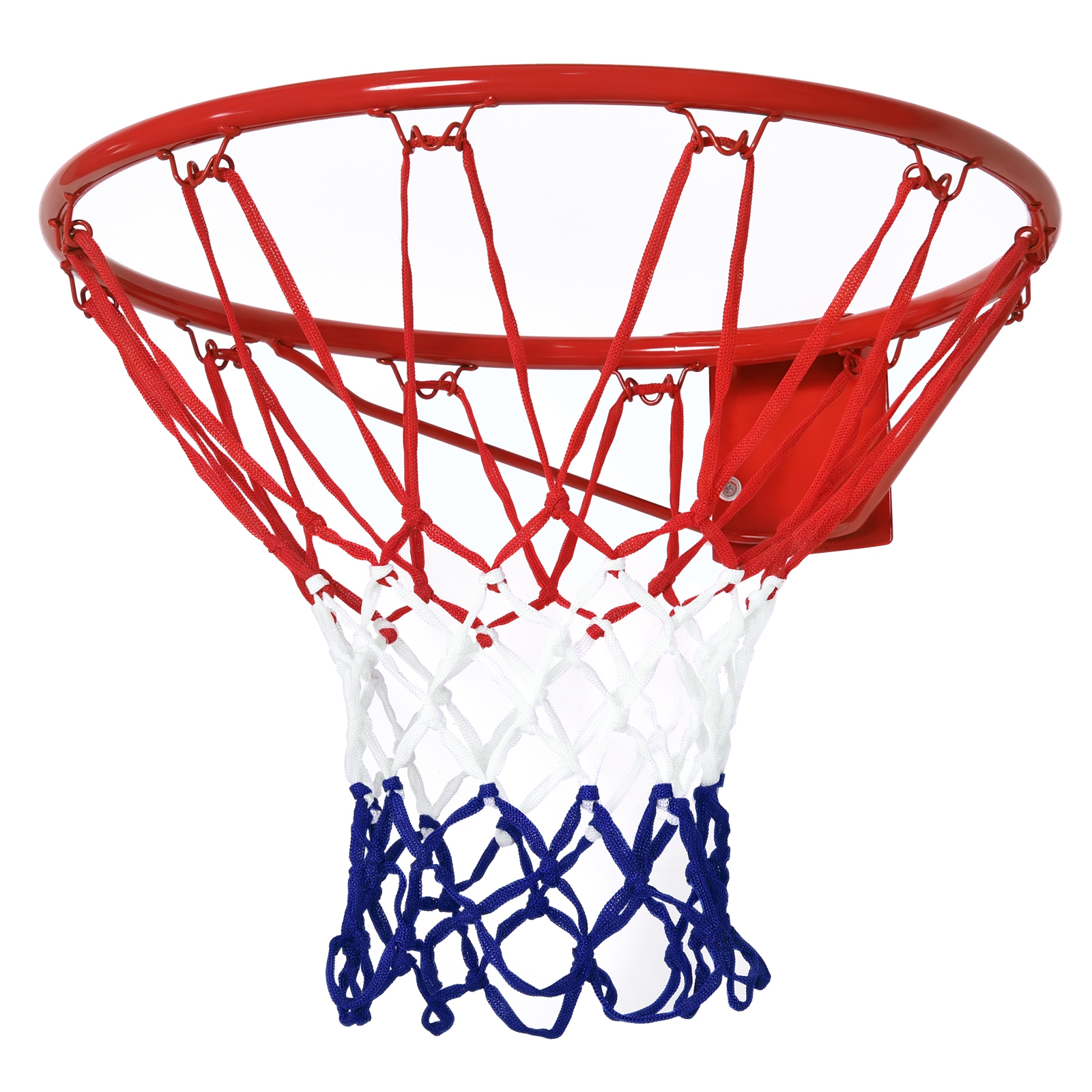 0jA14d1980aa33bec.jpg Canestro Basket da Muro in Ferro con Rete in Nylon per Esterno e Interno, Φ46cm - immagine 1