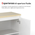 Mobile Multiuso con Armadietto a 2 Livelli in Truciolato e Ripiano regolabile, 80x37x75cm - immagine 5