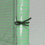 Serra da Giardino a Muro con 2 Porte Avvolgibili e Copertura in PE Anti UV, 2x80x2cm, Verde - immagine 8
