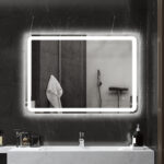 Specchio Bagno con Interruttore Touch, Luce LED a 3 Temperature e Antiappannamento, 70x1cm - immagine 2