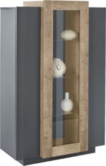 Vetrina CORO Antracite opaco / Rovere - immagine 2