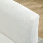 Divano Letto Angolare Effetto Lino con Vano Portaoggetti a Scomparsa, 192x148x86 cm, Bianco Crema - immagine 9