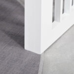 Ciotole Rialzate per Cani Taglia Piccola ed Extra Piccola, Supporto Portaciotole in MDF con 2 Ciotole in Acciaio Inox per Cibo e Acqua, Bianco - immagine 8