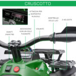 Quad per Bambini Elettrico 12V con Fari e Batteria Ricaricabile, Età 3-5 Anni, 1x65x73cm, Verde - immagine 4