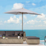 Ombrellone m da Giardino 2x3 in Legno Laccato con Copertura Rimovibile, Bianco - immagine 2