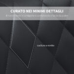 Set di 2 Sgabelli da Bar Alti in Finta Pelle con Altezza Regolabile, Sgabelli Cucina Girevoli con Schienale e Poggiapiedi, 46,5x49,5x92-113cm Grigio - immagine 6