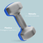 Set 2 Manubri Esagonali da 2x7kg in Metallo e Plastica con Impugnatura Antiscivolo, 22,5x10,5x10,5 cm, Blu - immagine 5