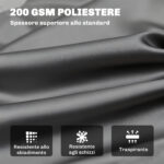 Cuscino da Giardino in Stile Capitonné per 2 Persone con 6 Lacci, in Cotone e Poliestere, 150x98x8 cm, Grigio Scuro - immagine 4