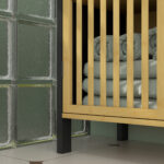 Mobile Sottolavabo Bagno con 2 Ante a Doghe in Legno di Bambù e MDF con Intaglio a U, 60x30x70cm - immagine 9