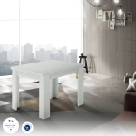 Tavolo allungabile JESI a libro 90 cm Bianco larice - immagine 7