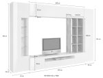 Soggiorno EGYPT con 1 vetrina e 1 libreria Tortora / Rovere wotan - immagine 4