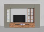 Soggiorno EGYPT con 1 vetrina e 1 libreria Tortora / Rovere wotan - immagine 3