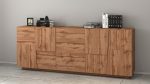 Credenza PONGO a 4 ante e 3 cassetti Rovere Wotan