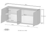 Credenza PONGO a 4 ante Antracite opaco - immagine 4