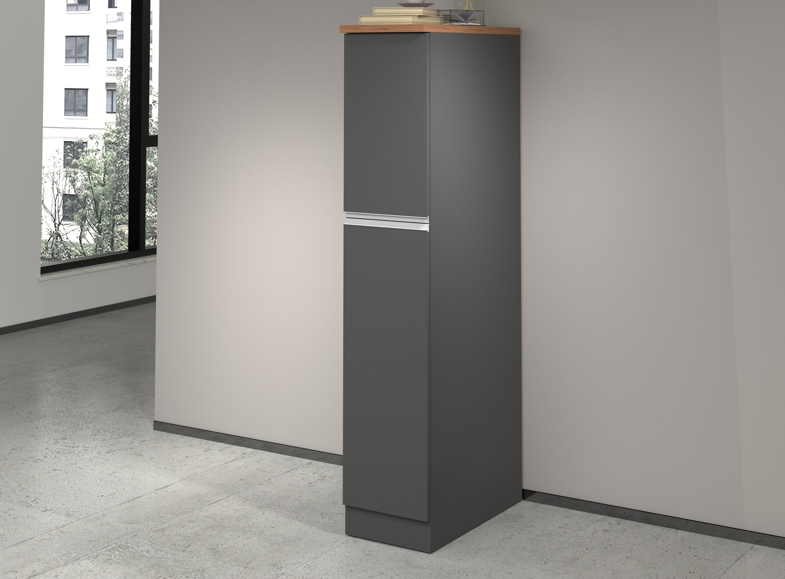 22720554_SOLE_AMB.jpg Mobile portaspezie SOLE 165 Antracite opaco / Rovere Wotan - immagine 1