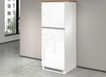 Mobile porta frigo SOLE Bianco laccato lucido / Bianco opaco / Rovere Wotan