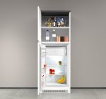 Mobile porta frigo SOLE Bianco laccato lucido / bianco opaco / report - immagine 2