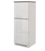 Mobile porta frigo SOLE Bianco laccato lucido / bianco opaco / report - immagine 3