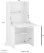 Scrivania DALIA Bianco laccato lucido / report - immagine 4