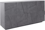 Credenza PING 160 cm 4 ante battenti Ardesia - immagine 3