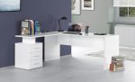 Scrivania angolare NEW SELINA Bianco laccato lucido - immagine 2