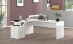 Scrivania angolare NEW SELINA Bianco laccato lucido - immagine 3
