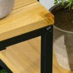 Scaffale per Piante a 4 Livelli in Metallo e Legno per Interni ed Esterni, 34x34x66cm - immagine 9