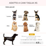 Cuccia per Cani di Taglia Piccola (Max 10kg) con Cuscino, 70x47x30cm - Grigio Antracite - immagine 4