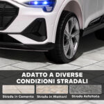 Auto Elettrica per Bambini 3-5 Anni, Macchina 12V con Telecomando e Luci Colorate, Velocità Fino a 8km/h, Bianco | Aosom Italy - immagine 8