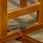 Cancellino per Cani Pieghevole a 3 Pannelli con Piedini Antiscivolo per Corridoi, Scale e Stanze, in Legno di Pino, 181x35x76 cm, Marrone Scuro - immagine 8