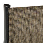 Sedie da Giardino Set 6 Pezzi, Sedie da Esterno Impilabili in Metallo e Tessuto Traspirante, Marrone - immagine 9