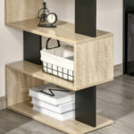 Scrivania con Libreria per Camera, Scrivania Ufficio, Scrivania Porta PC in Legno Multicolore, 120x60x148cm - immagine 8