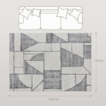 Tappeto Moderno Antiscivolo a Linee Geometriche, in Poliestere Multicolore, 230x160x0,7 cm - immagine 3