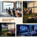 Telo per Proiettore 120" 16:9 HD 4K/8K, Angolo di Visione 160°, Doppia Facciata e Treppiedi Pieghevoli, Bianco - immagine 8