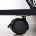 Mobile Porta Stampante in Legno Nero con 1 Cassetto, 2 Ripiani e Mensola CPU, per Ufficio 60x40x68,5cm - immagine 9