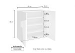 Scarpiera PING 2 ante battenti Bianco laccato lucido - immagine 3