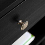 Mobile Porta Stampante in Legno Nero con 1 Cassetto, 2 Ripiani e Mensola CPU, per Ufficio 60x40x68,5cm - immagine 7