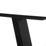 Set 2 Gambe per Tavolo Trapezoidali in Acciaio con 6 Fori e 12 Viti, 70x5x72 cm, Nero - immagine 9