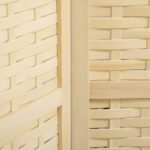 Paravento Separé da Interno a 4 Ante in Legno e Bambù, Pieghevole e Salvaspazio Altezza 170cm, Marrone - immagine 8