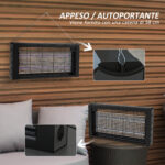Lampada Antizanzare per Interno 8W con Catenella e Rete di Protezione, 49x6x25 cm, Nero - immagine 6
