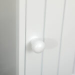 Mobiletto da Bagno in MDF Bianco con Armadietto e Spazio per Carta Igienica, 19x15x56 cm - immagine 8