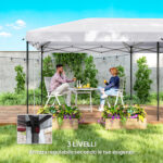 Gazebo da Giardino 6x3 m Pieghevole con Zanzariera e Borsa di Trasporto, Crema - immagine 7