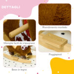 Cavallo a Dondolo per Bambini da 18-36 Mesi con Suoni Realistici, 60x33x50 cm, Marrone e color Legno - immagine 7